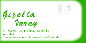 gizella varay business card